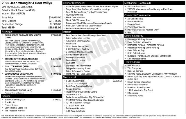 Used 2025 Jeep Wrangler Unlimited Sport AWD/4WD image 6
