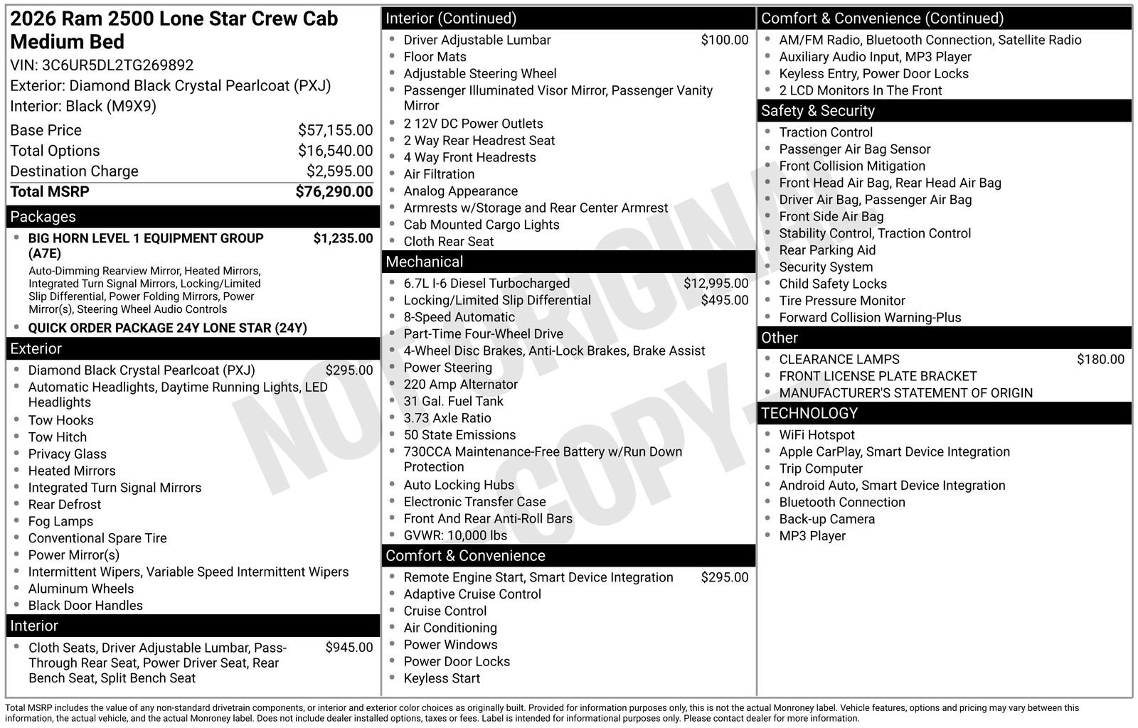 New 2026 RAM 2500 Lone Star image 26