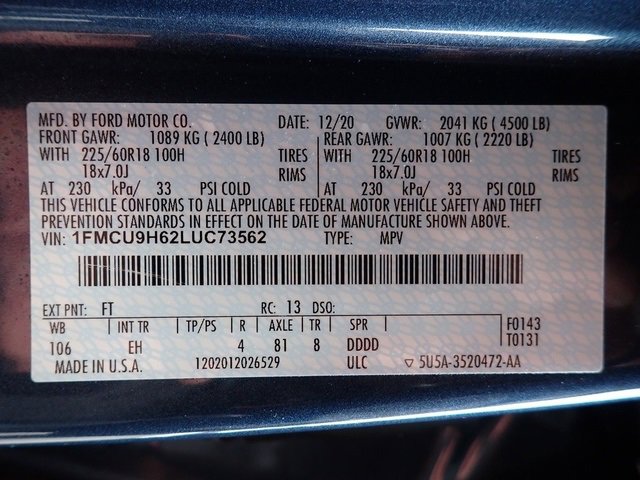 Used 2020 Ford Escape SEL image 19