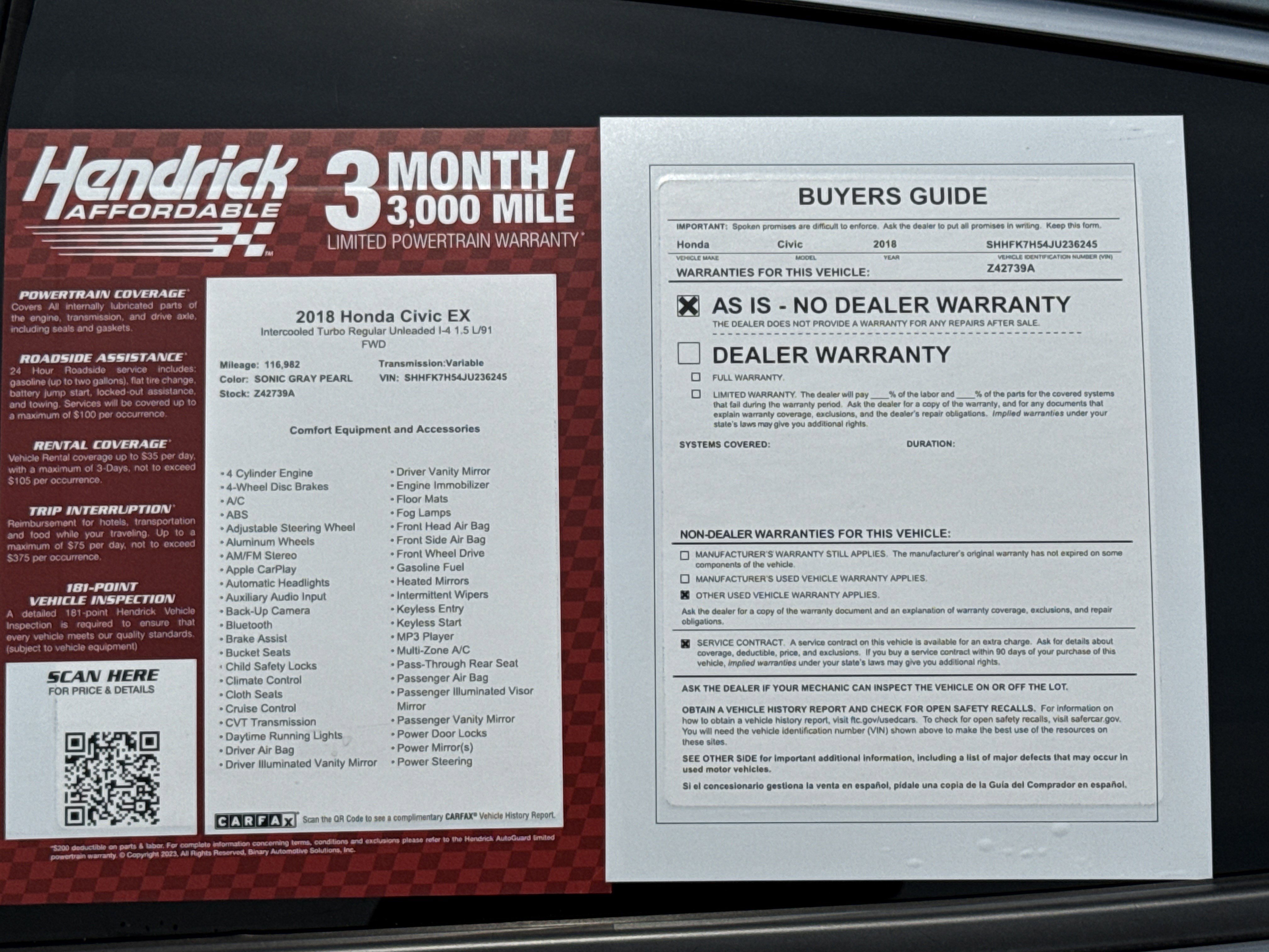 Used 2018 Honda Civic EX image 34