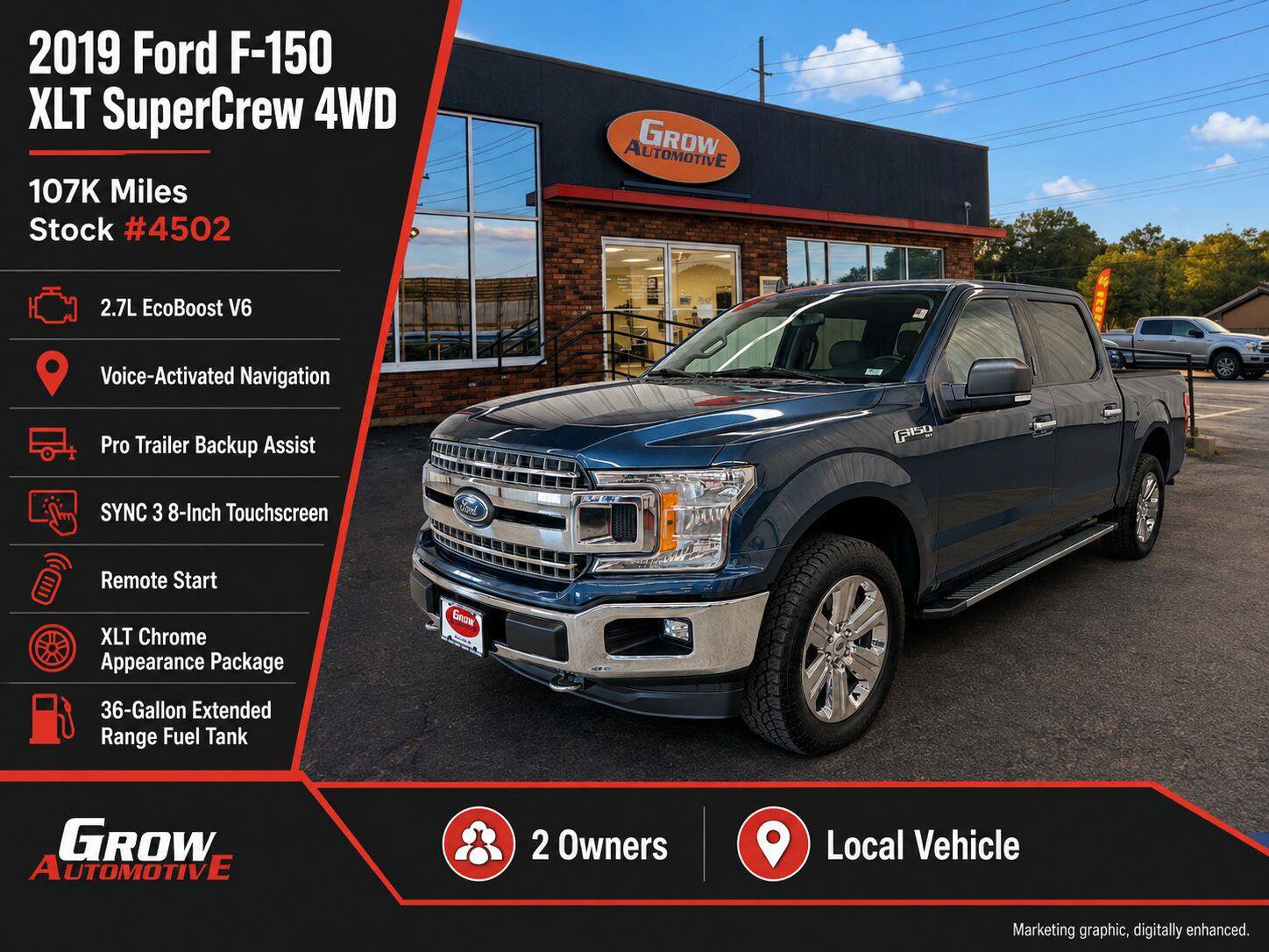 Used 2019 Ford F150 XLT w/ Equipment Group 302A Luxury AWD/4WD image 7