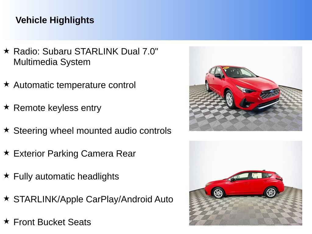Used 2024 Subaru Impreza 2.0i AWD/4WD image 2