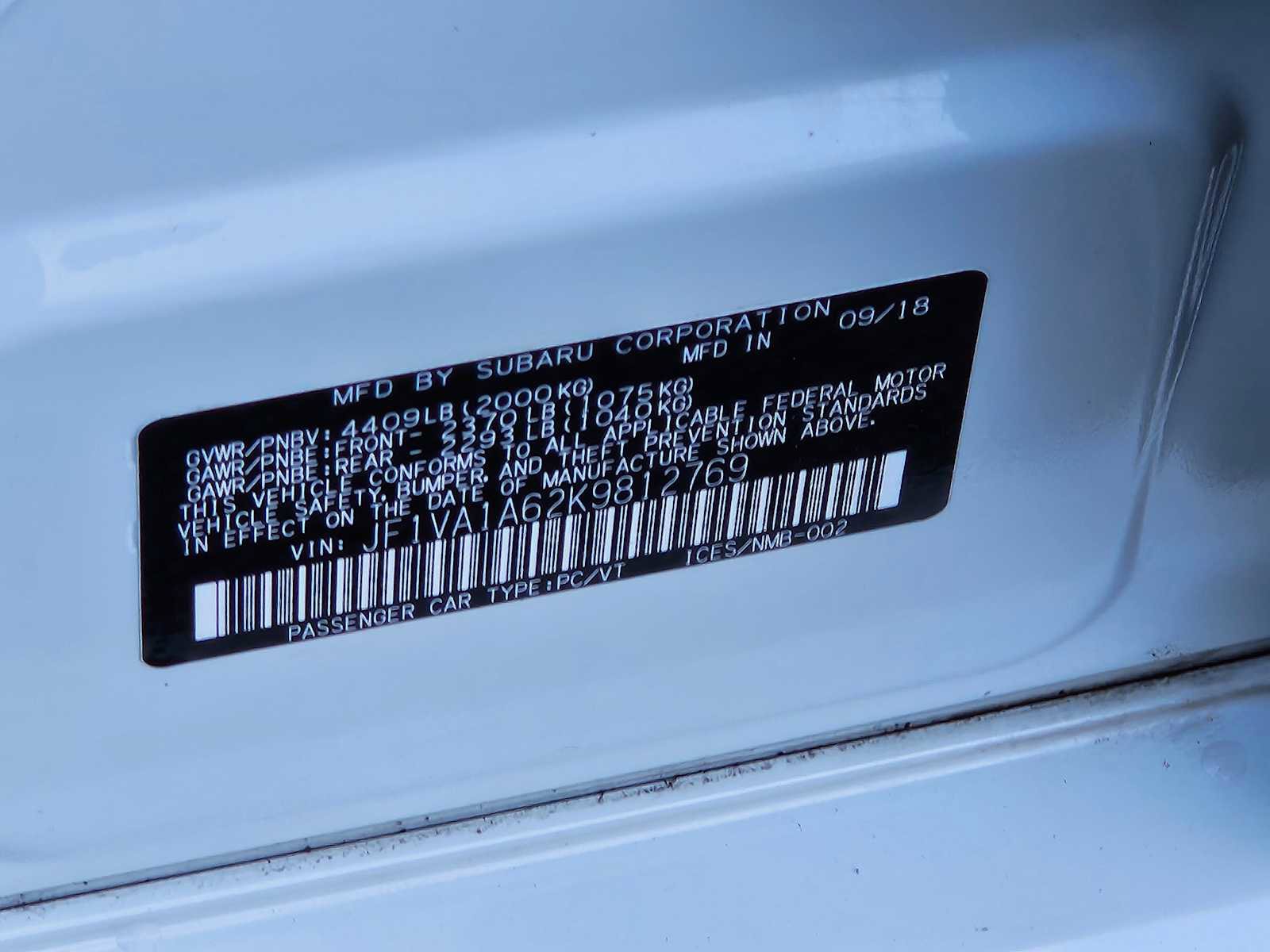 Used 2019 Subaru WRX image 25