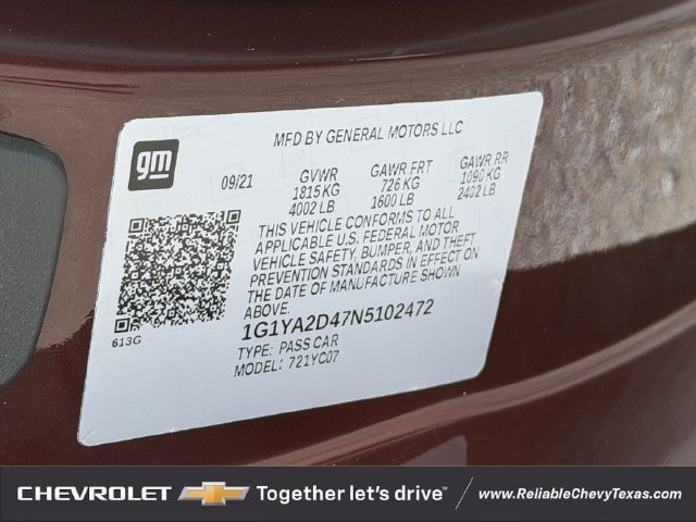 Used 2022 Chevrolet Corvette Stingray Coupe w/ Battery Protection Package RWD image 34
