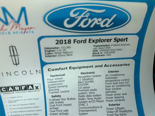 Used 2018 Ford Explorer Sport AWD/4WD image 37