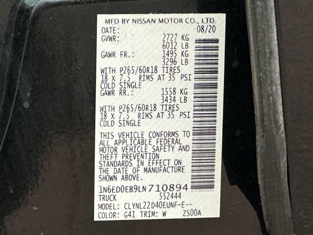 Used 2020 Nissan Frontier SV image 35