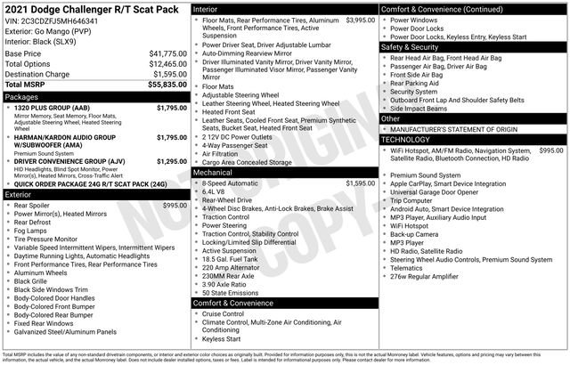 Used 2021 Dodge Challenger R/T Scat Pack RWD image 52