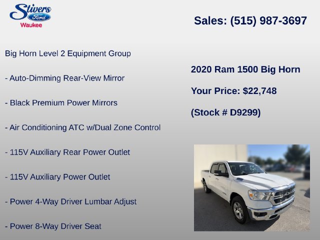 Used 2020 RAM 1500 Big Horn AWD/4WD image 16
