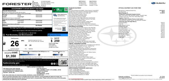Used 2022 Subaru Forester Wilderness AWD/4WD image 3