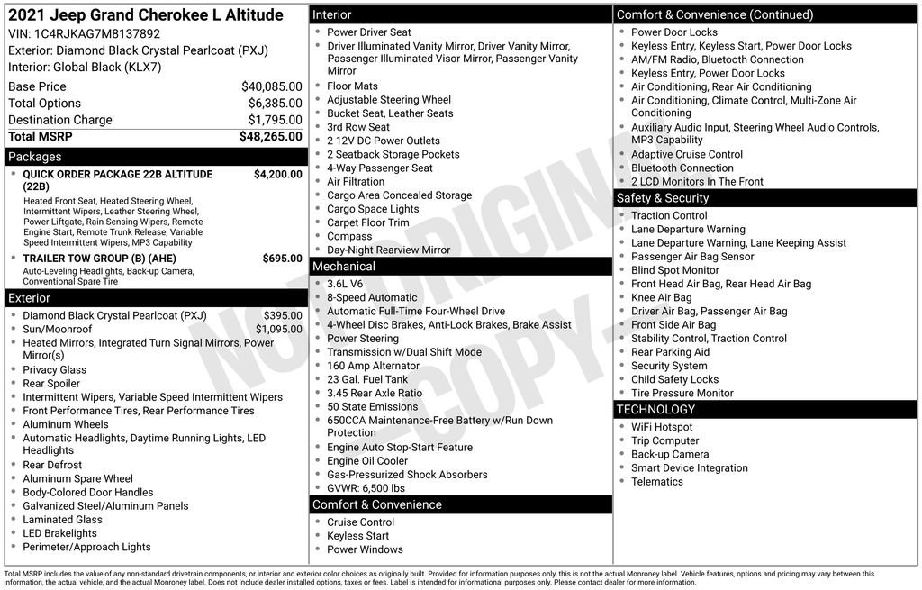 Used 2021 Jeep Grand Cherokee L Laredo image 39