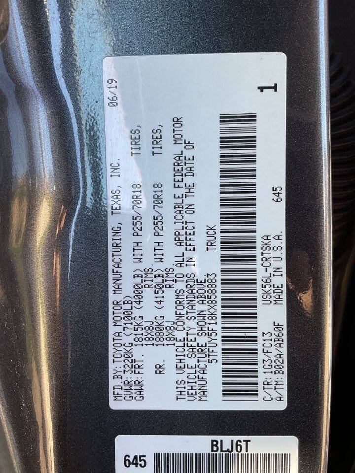 Used 2019 Toyota Tundra SR5 AWD/4WD image 18