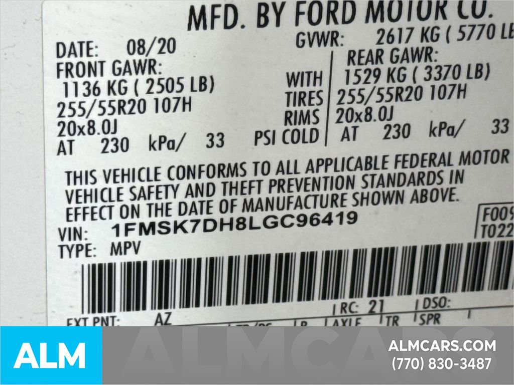 Used 2020 Ford Explorer XLT w/ Equipment Group 202A image 35