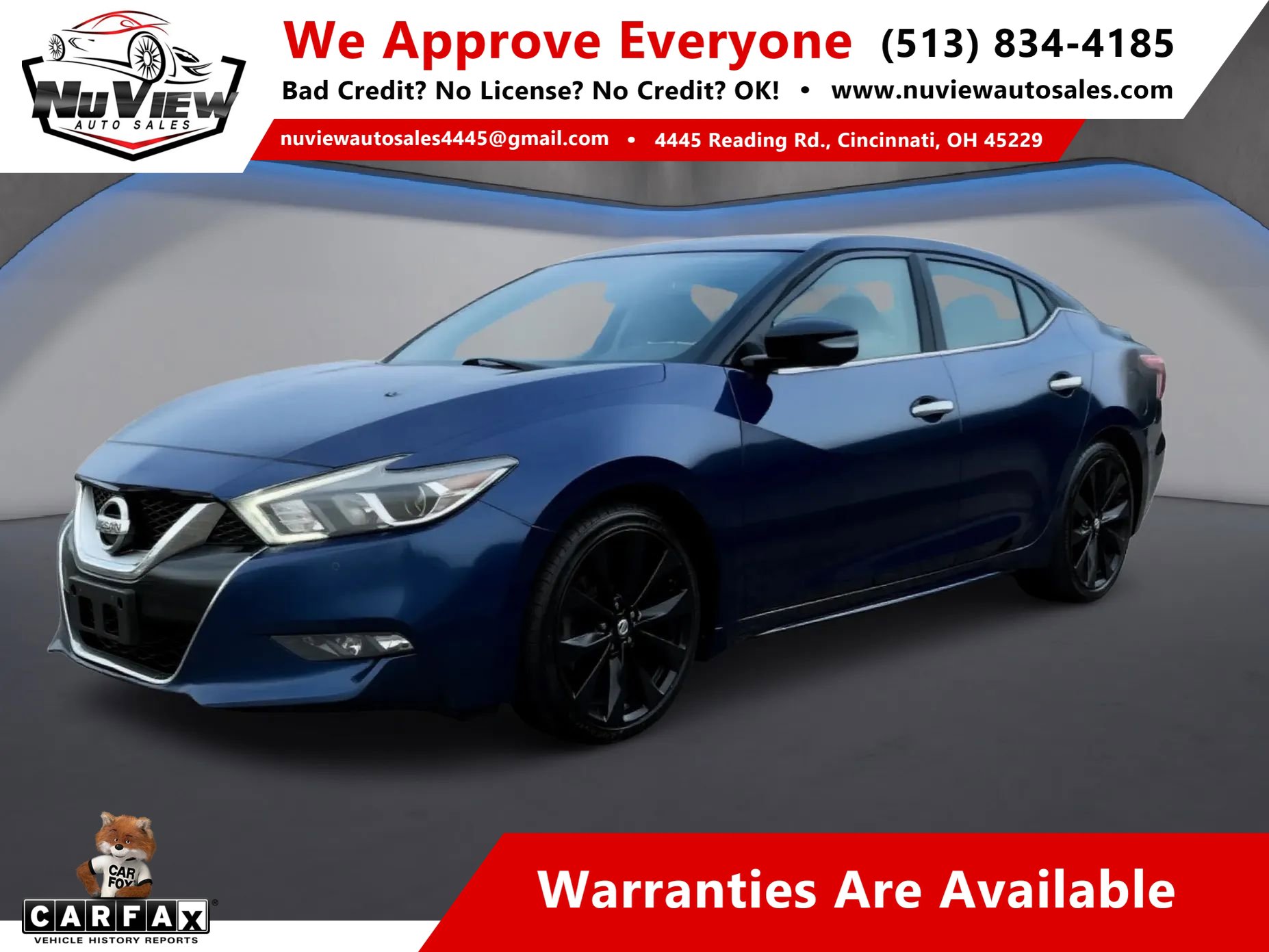 Used 2017 Nissan Maxima SR w/ Midnight Edition image 1