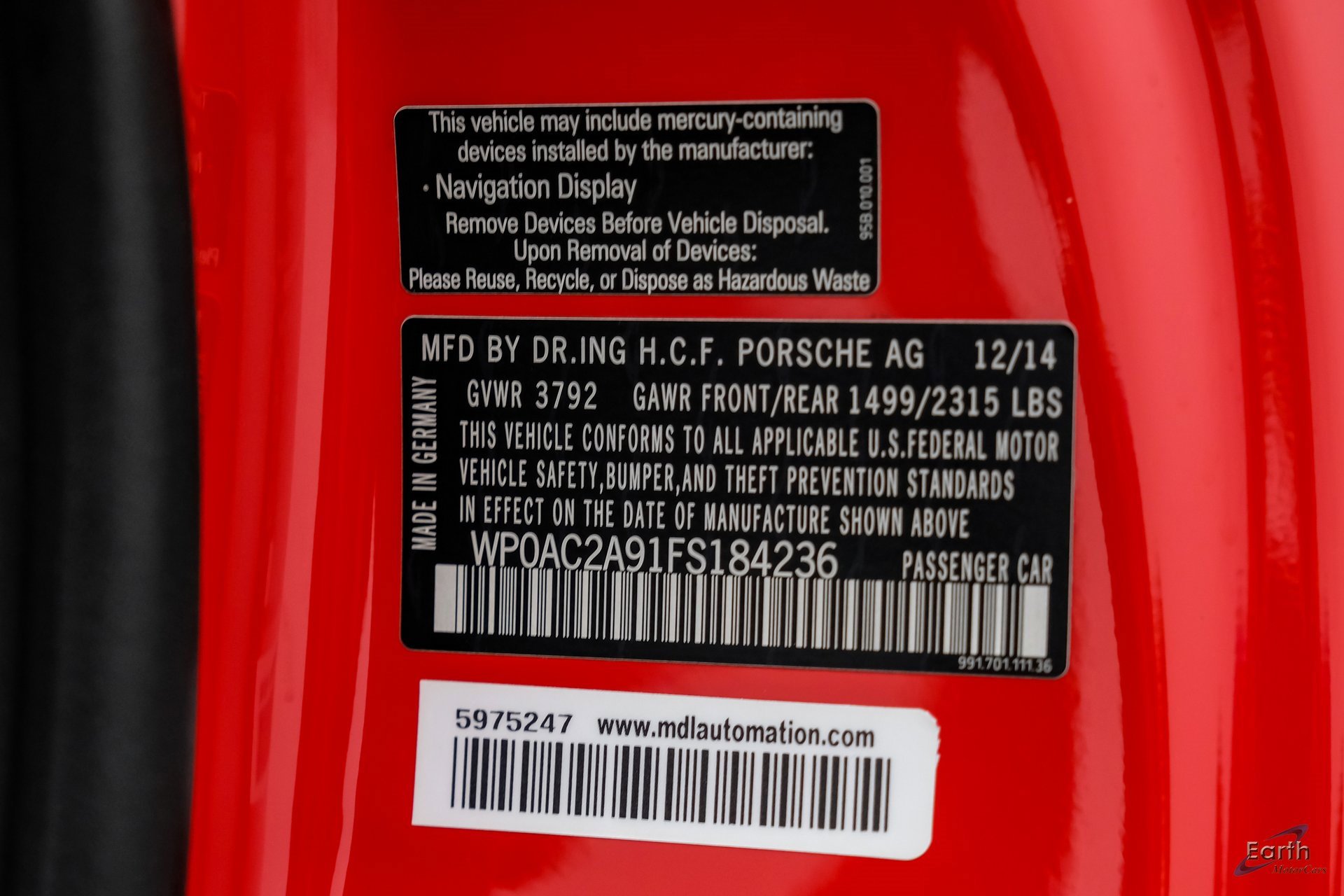 Used 2015 Porsche 911 GT3 image 91