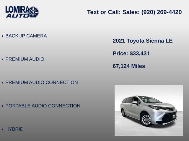Used 2021 Toyota Sienna LE FWD image 14