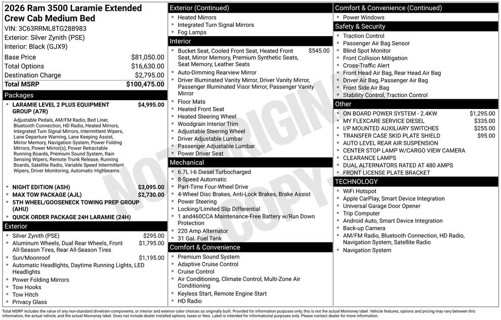 New 2026 RAM 3500 Laramie AWD/4WD image 32