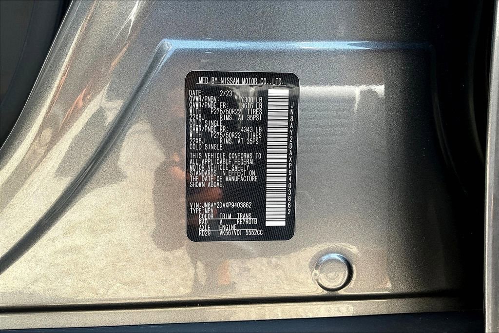 Used 2023 Nissan Armada Platinum w/ Captain's Chairs Package image 19