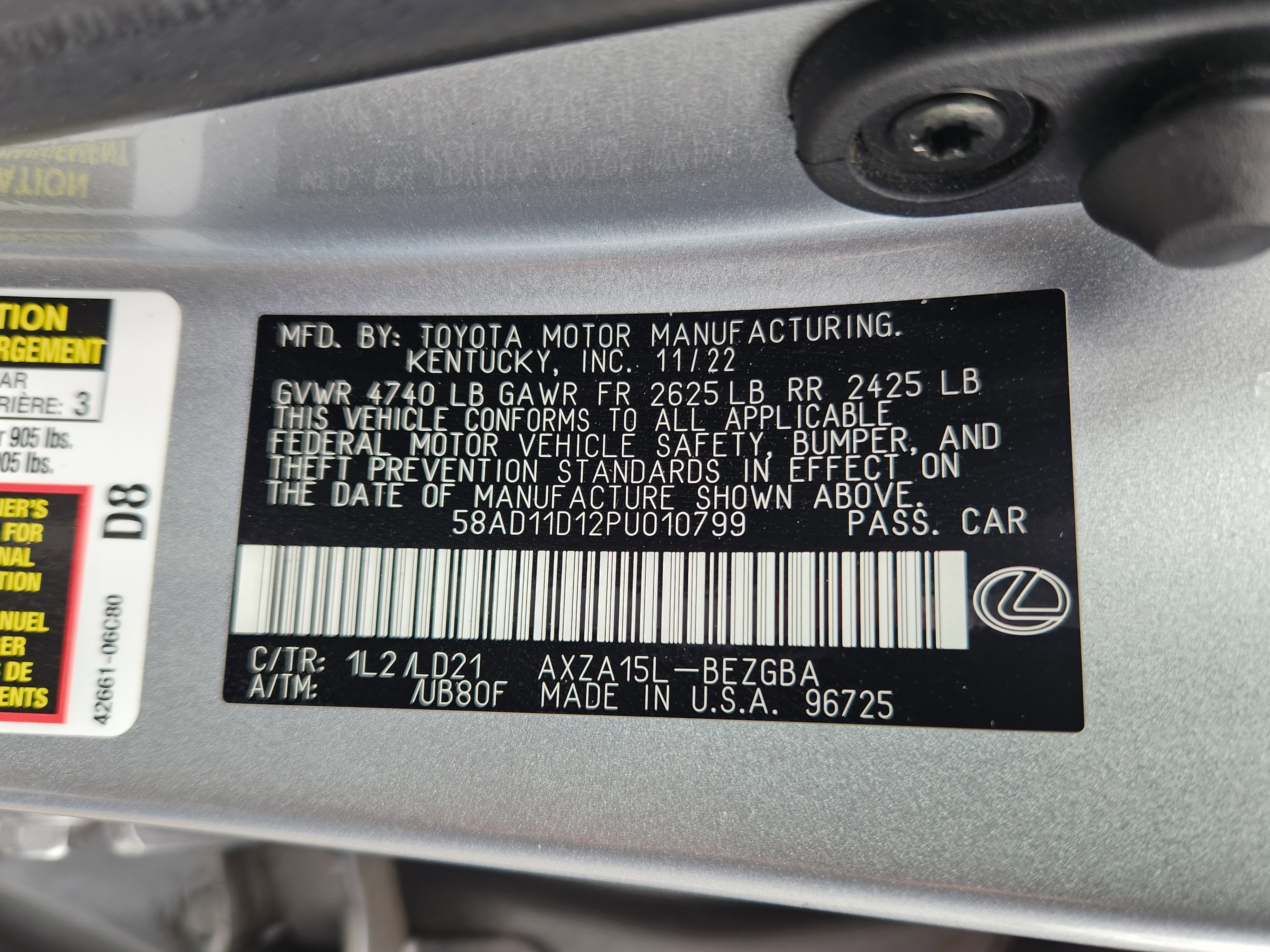 Used 2023 Lexus ES 250 w/ Premium Package image 22