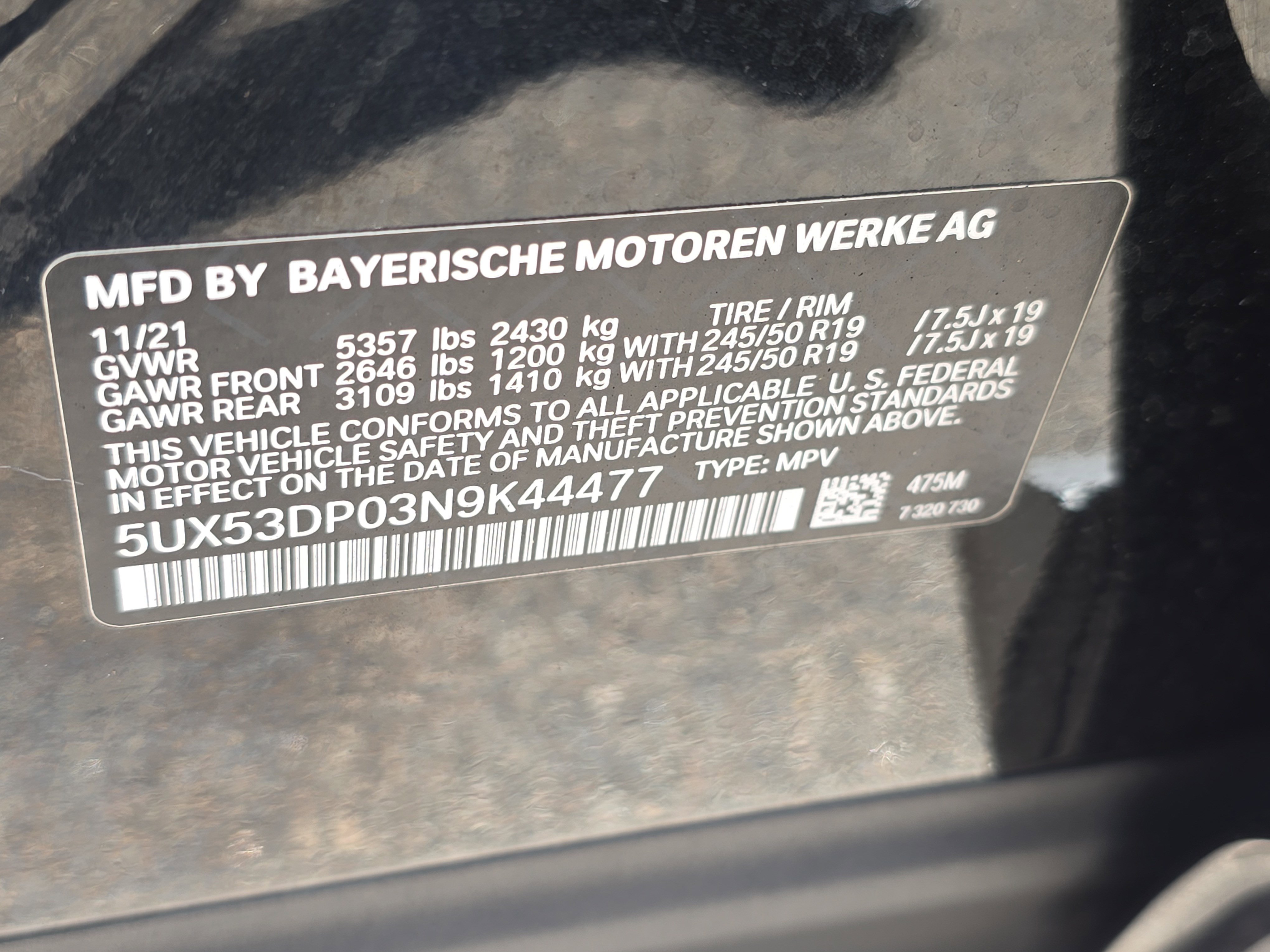 Used 2022 BMW X3 xDrive30i w/ Premium Package 2 image 37