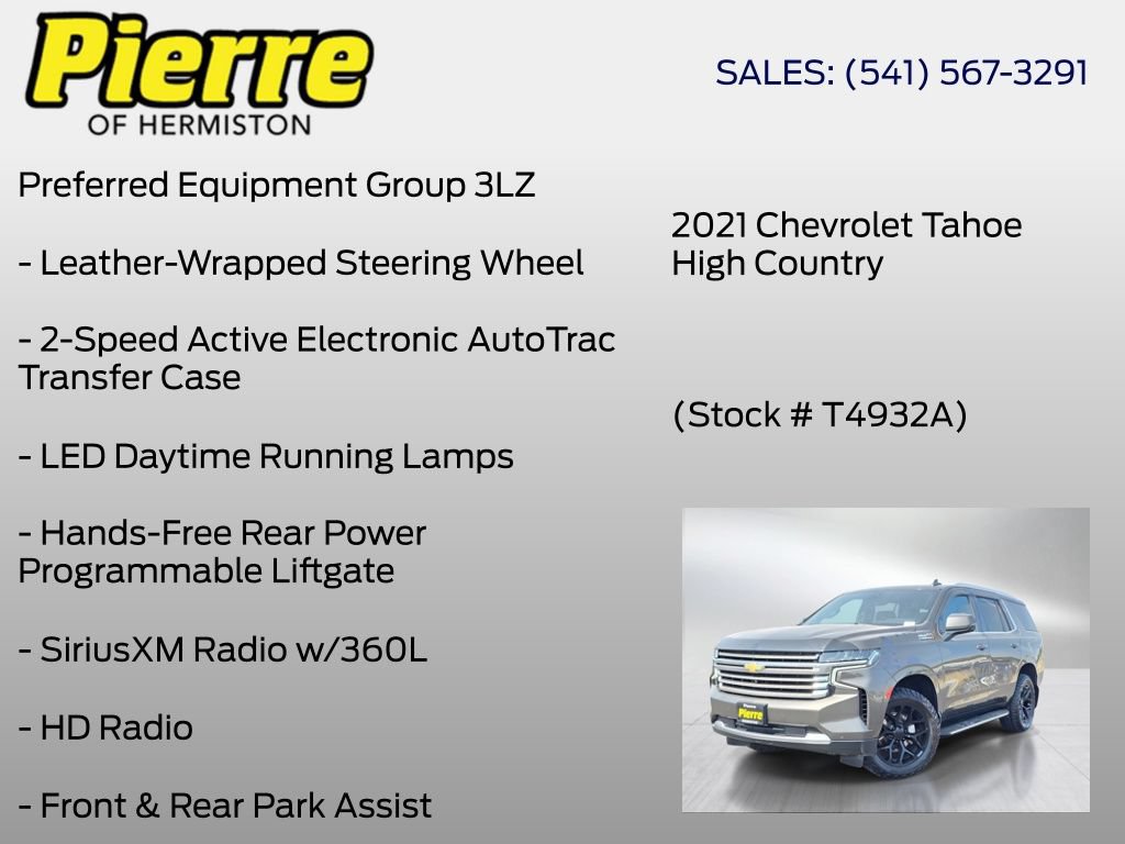 Used 2021 Chevrolet Tahoe High Country AWD/4WD image 24