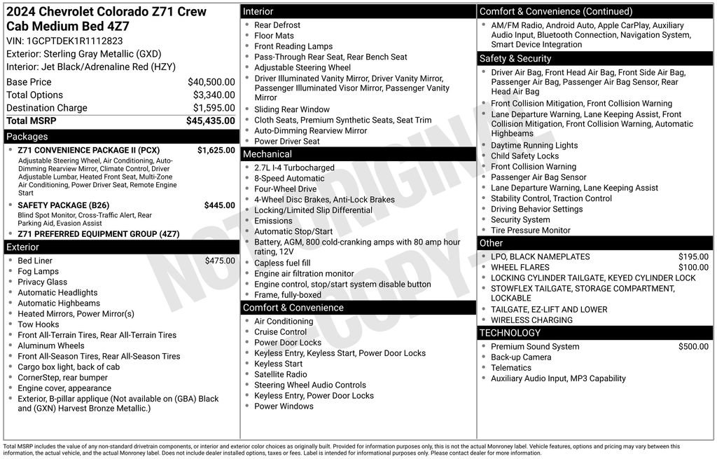 Used 2024 Chevrolet Colorado Z71 w/ Z71 Convenience Package 2 image 3