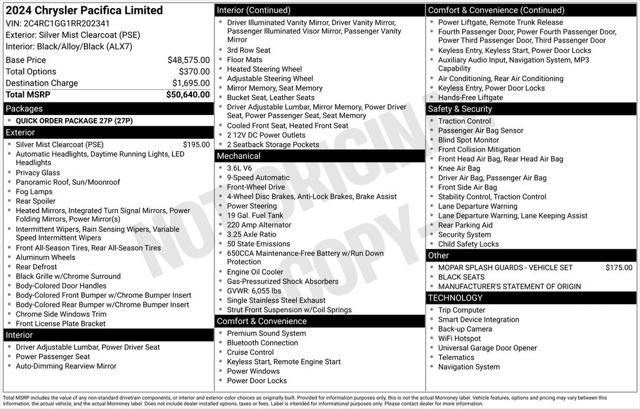 Certified 2024 Chrysler Pacifica Limited FWD image 2
