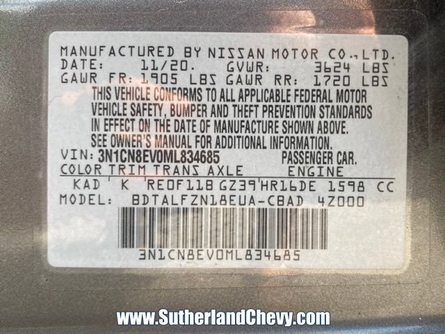 Used 2021 Nissan Versa SV FWD image 38
