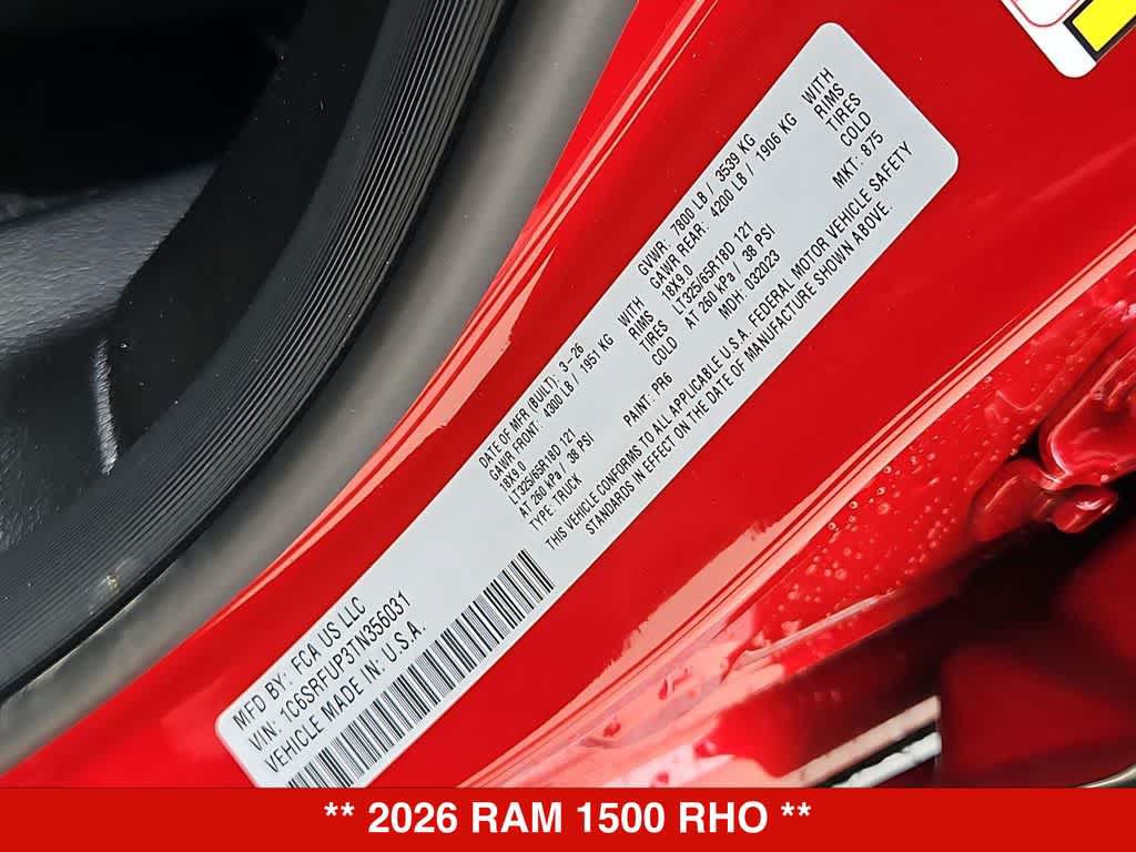 New 2026 RAM 1500 RHO w/ RHO Level 1 Equipment Group AWD/4WD image 41