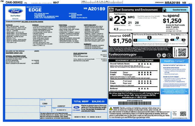 Used 2021 Ford Edge SE AWD/4WD image 10