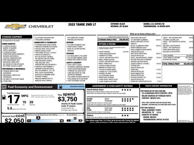 Used 2022 Chevrolet Tahoe LT w/ Luxury Package RWD image 3