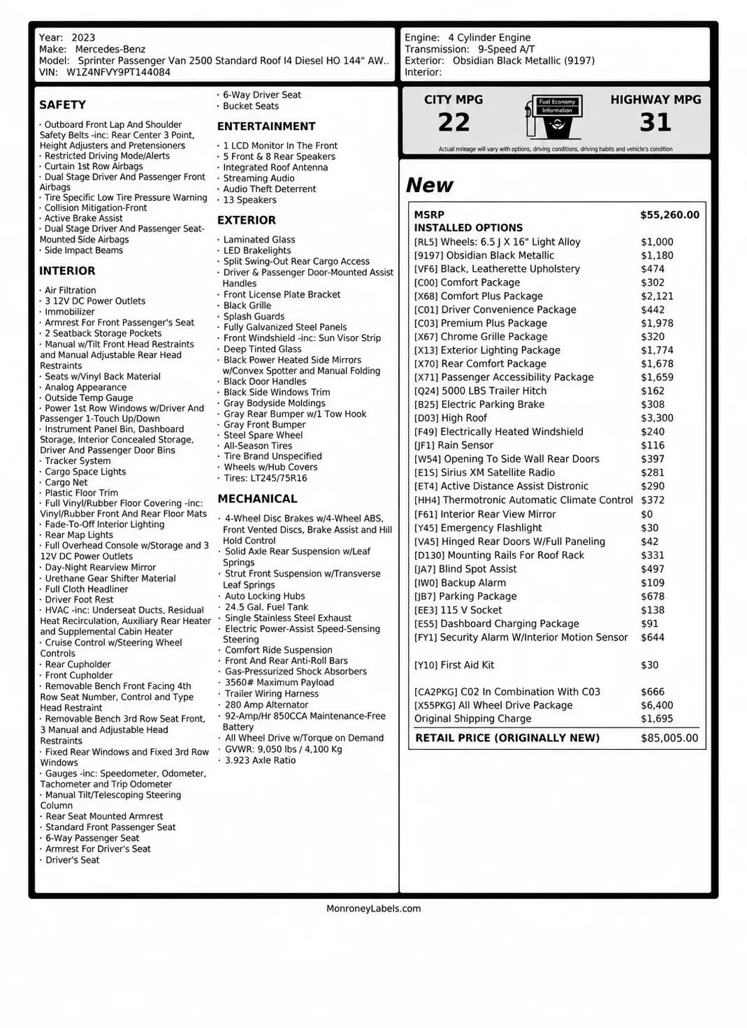 Used 2023 Mercedes-Benz Sprinter 2500 image 3
