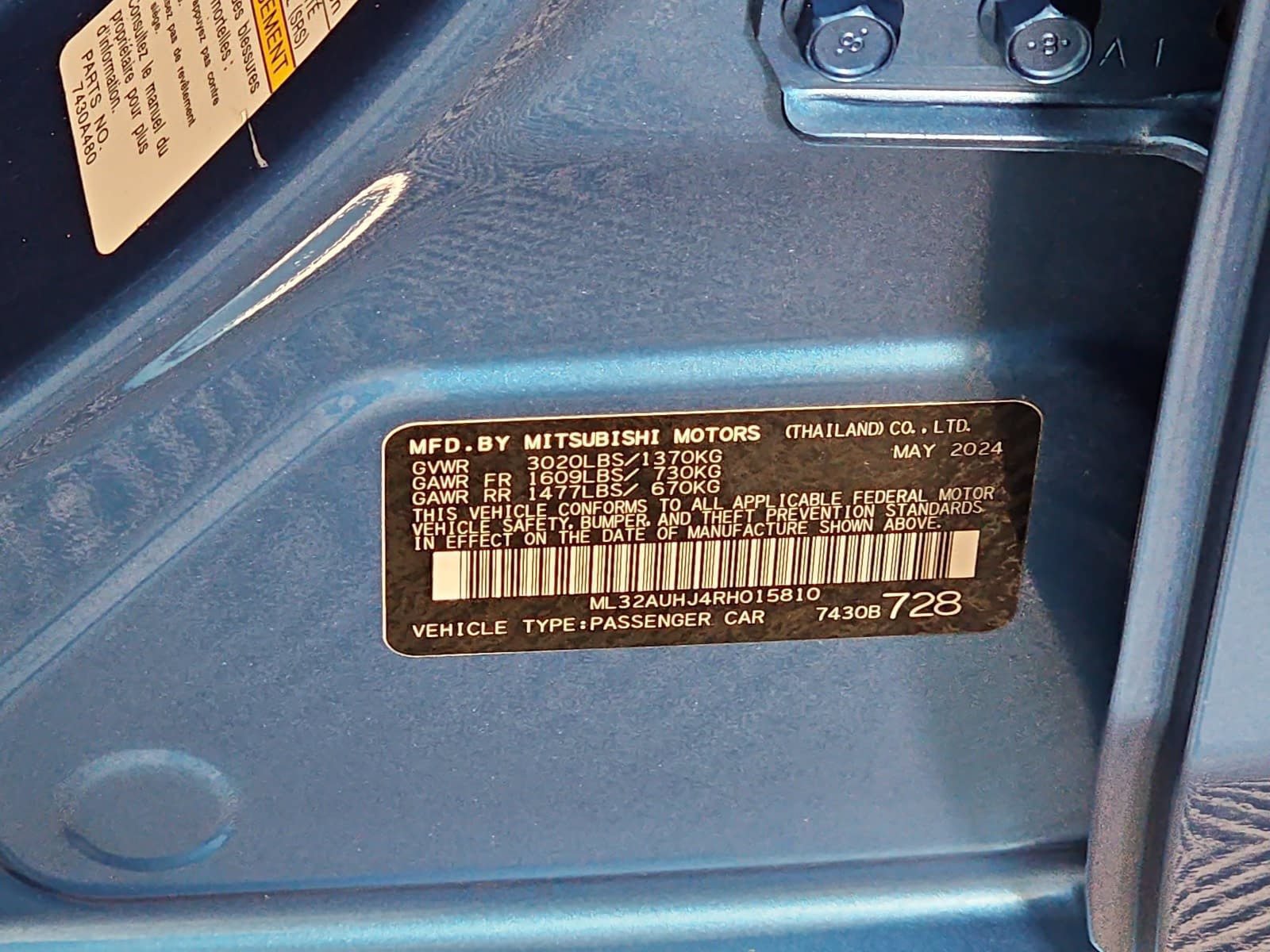 Used 2024 Mitsubishi Mirage ES FWD image 31