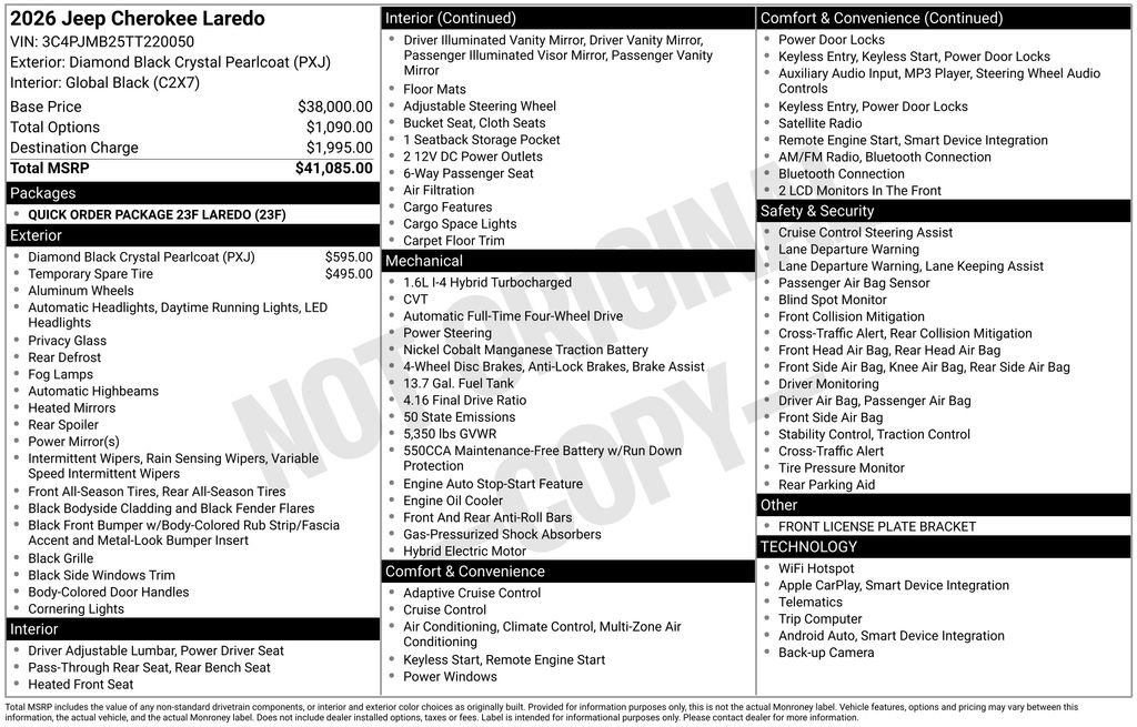New 2026 Jeep Cherokee Laredo image 5