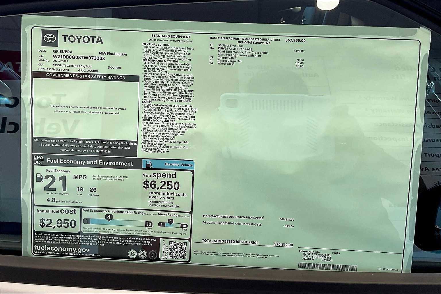 New 2026 Toyota Supra image 20