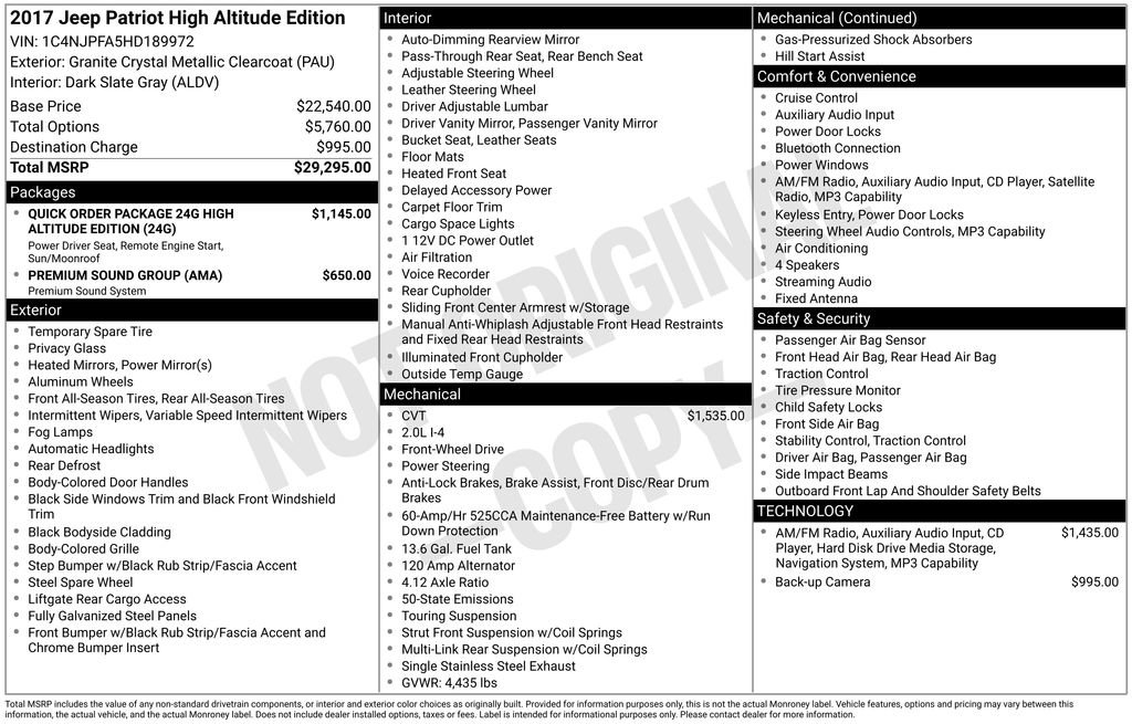 Used 2017 Jeep Patriot High Altitude FWD image 4