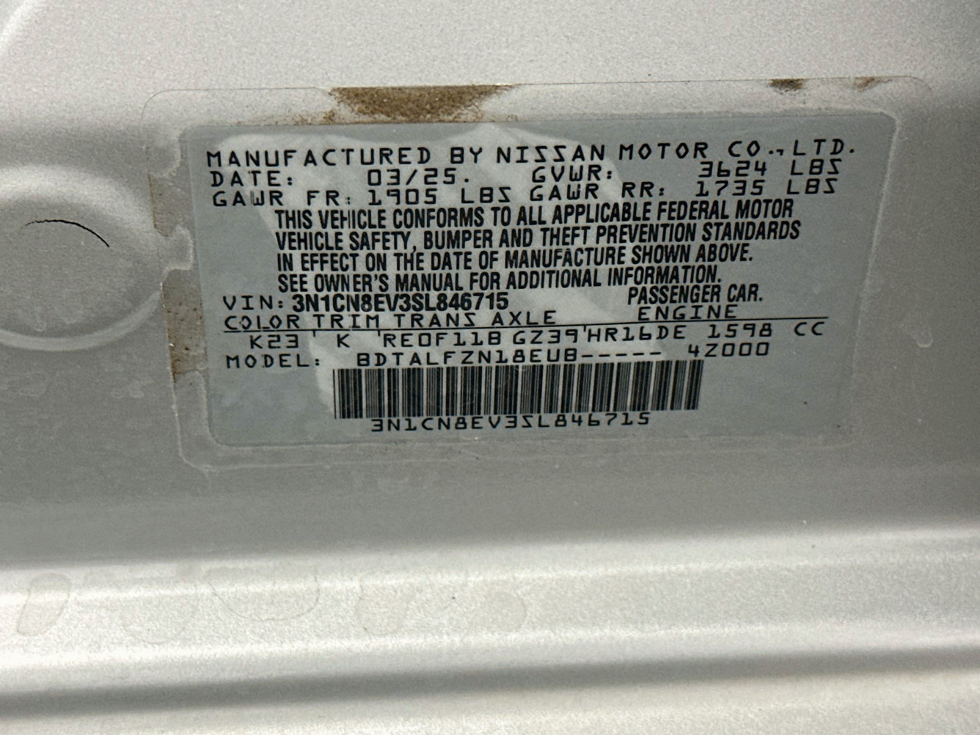 Used 2025 Nissan Versa SV FWD image 12