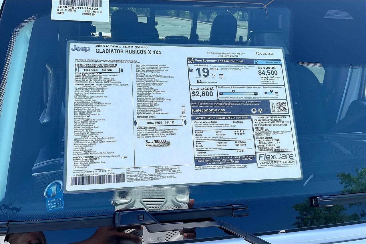 New 2026 Jeep Gladiator Rubicon AWD/4WD image 34