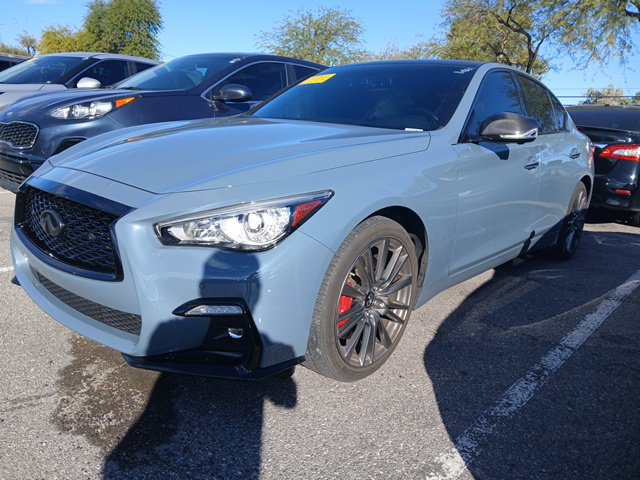 Used 2021 INFINITI Q50 Red Sport 400 w/ Carbon Fiber Package
