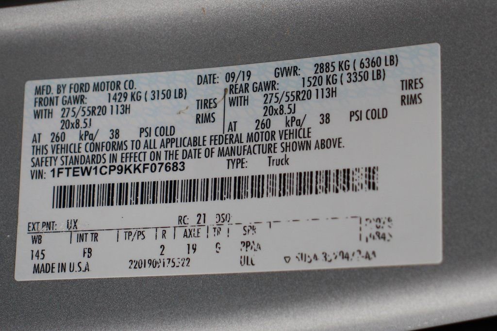 Used 2019 Ford F150 XLT w/ Equipment Group 302A Luxury image 47