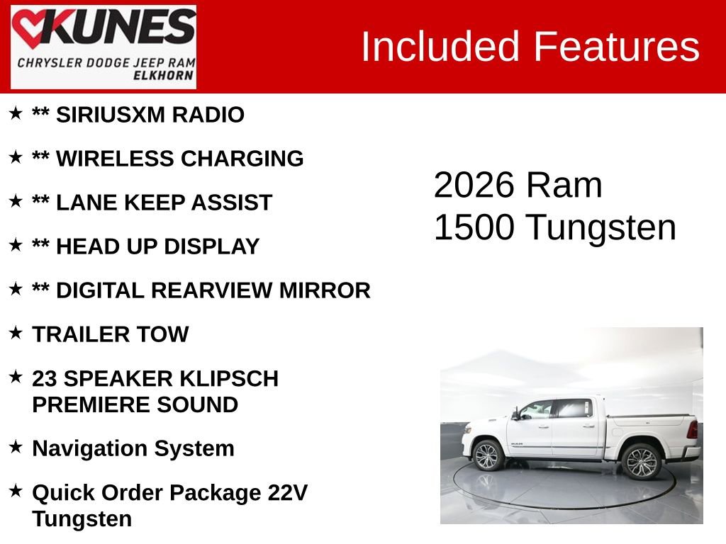 New 2026 RAM 1500 Tungsten w/ Towing Technology Group image 3