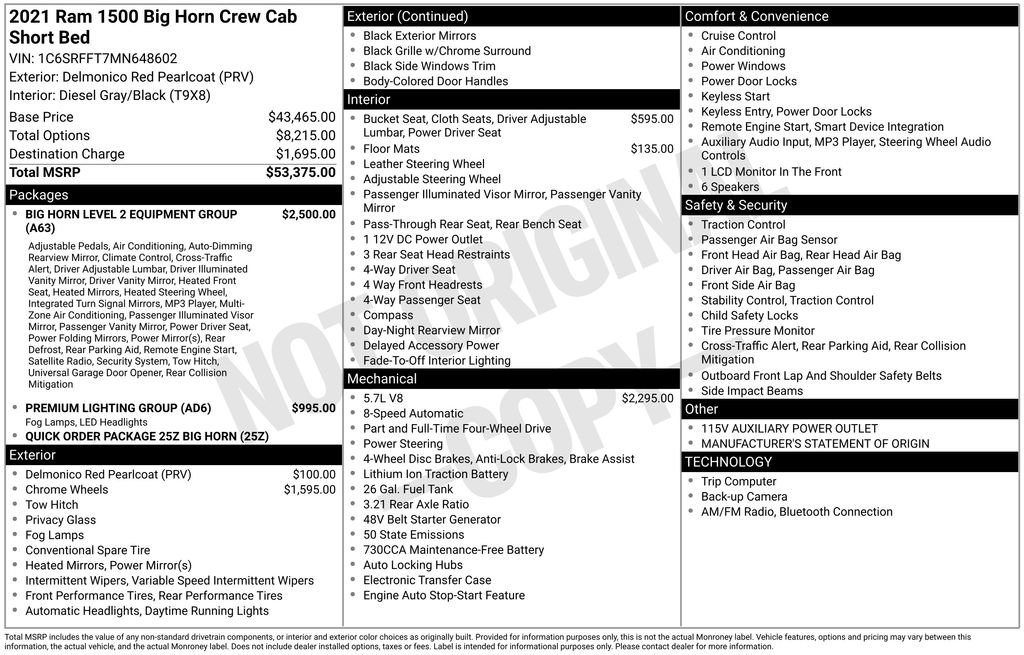 Used 2021 RAM 1500 Big Horn image 2