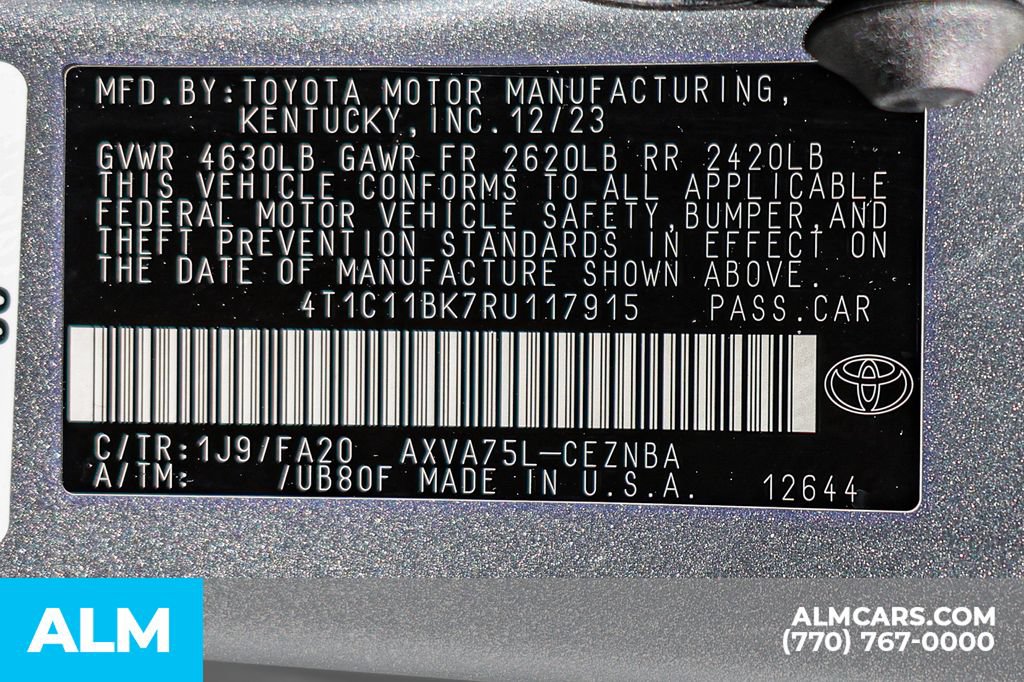 Used 2024 Toyota Camry LE w/ Cold Weather Package AWD/4WD image 55