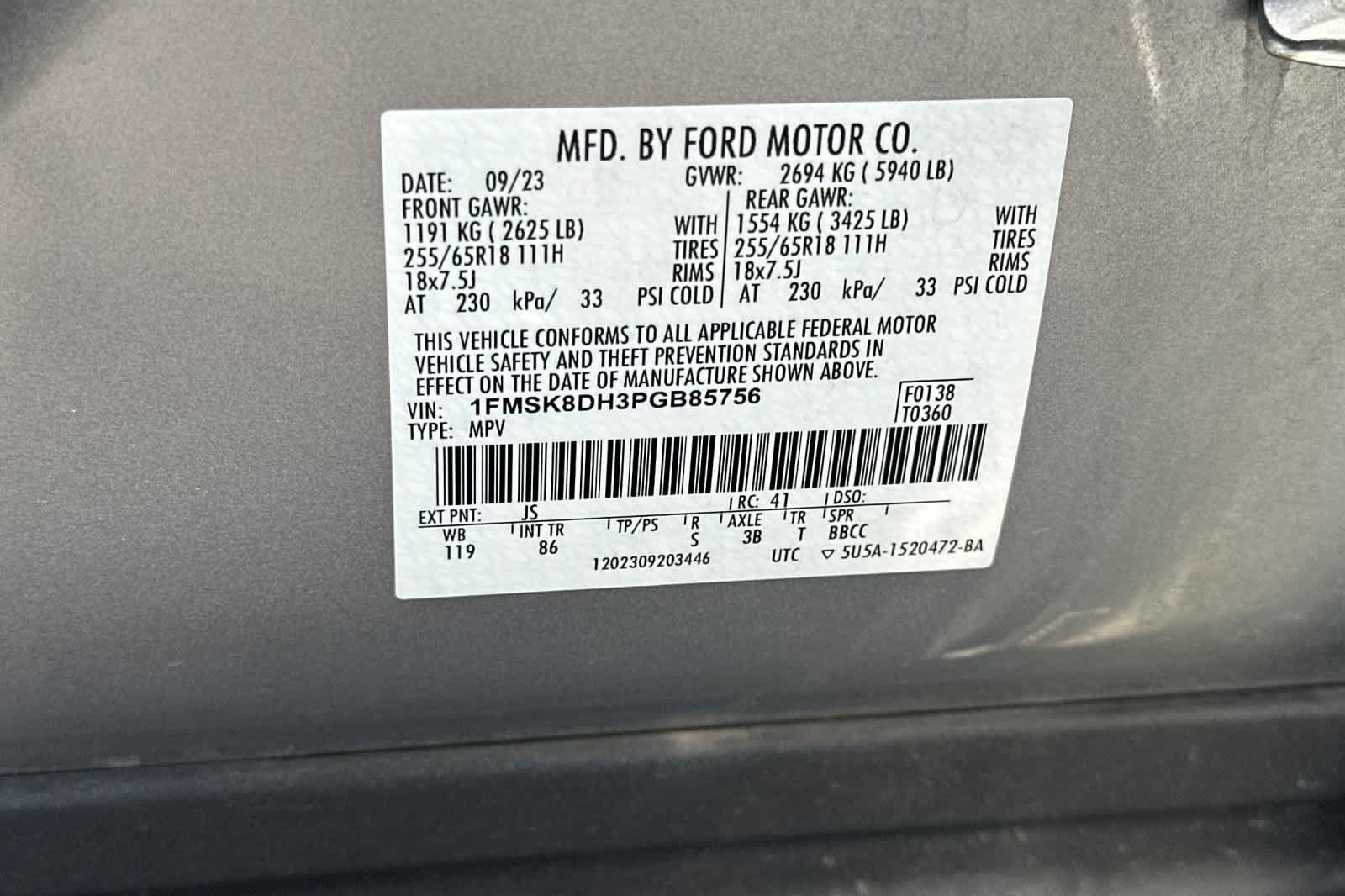 Certified 2023 Ford Explorer XLT AWD/4WD image 30