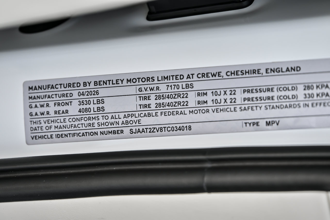 New 2026 Bentley Bentayga AWD/4WD image 28