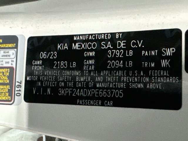 Certified 2023 Kia Forte LXS w/ LXS Technology Package FWD image 14