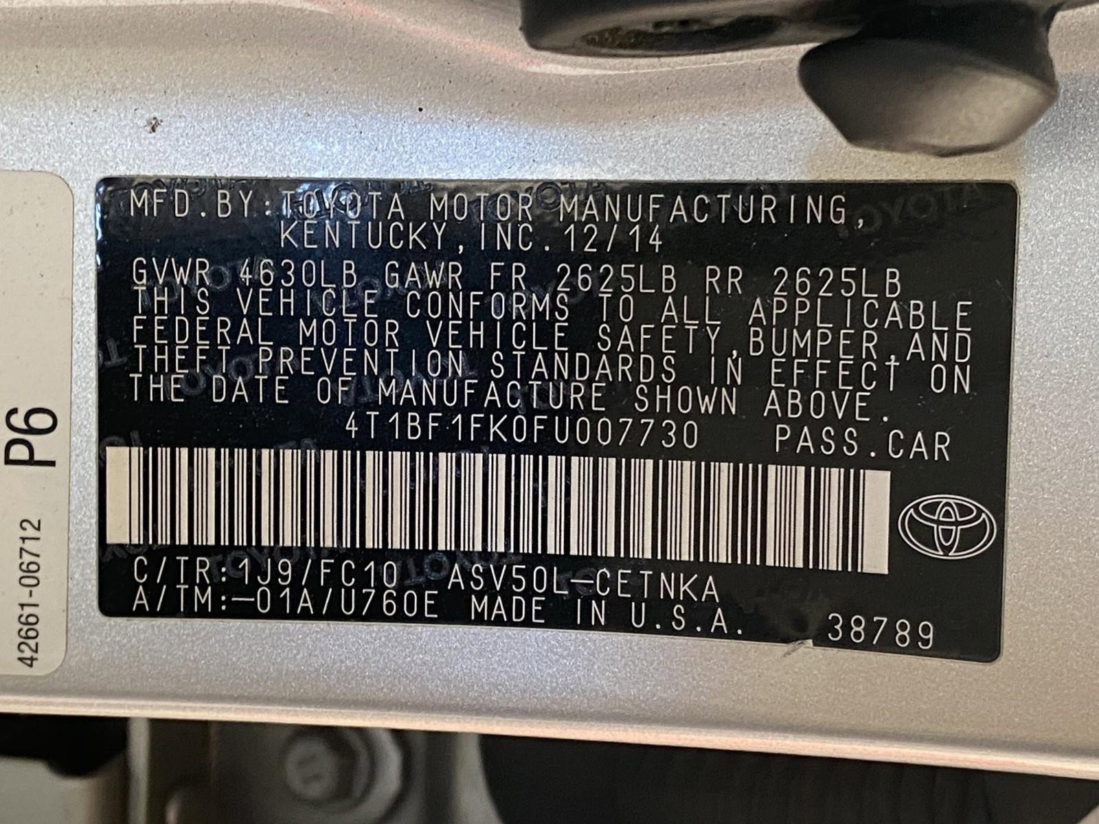 Used 2015 Toyota Camry LE FWD image 25
