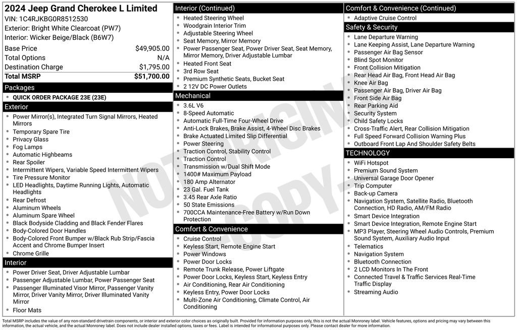 Used 2024 Jeep Grand Cherokee L Limited AWD/4WD image 39