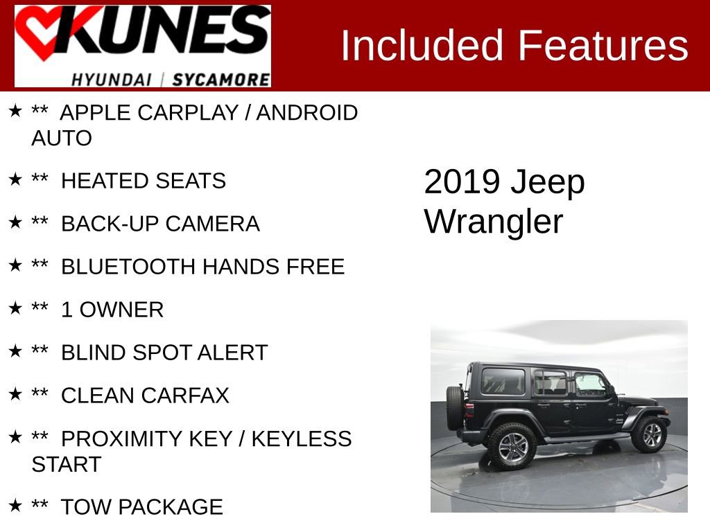 Used 2019 Jeep Wrangler Unlimited Sahara w/ Dual Top Group image 2