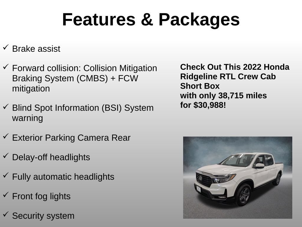 Used 2022 Honda Ridgeline RTL image 20