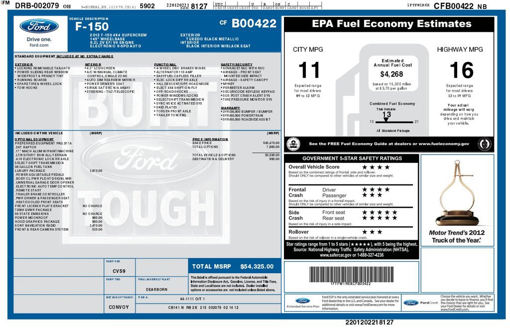 Used 2012 Ford F150 Raptor w/ Raptor Luxury Pkg AWD/4WD image 9
